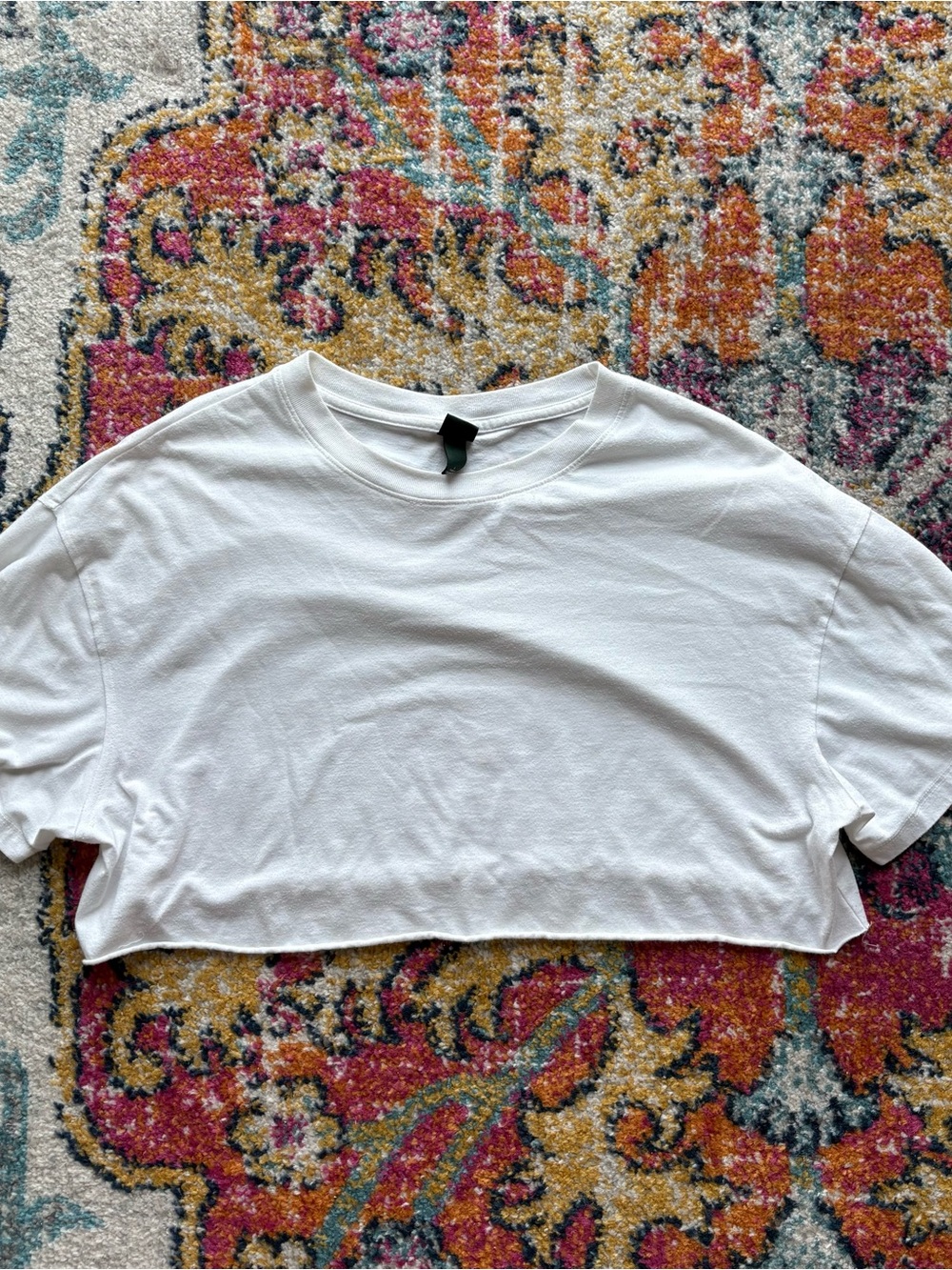 Women's White Cropped Tee